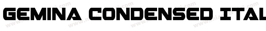 Gemina Condensed Italic字体转换